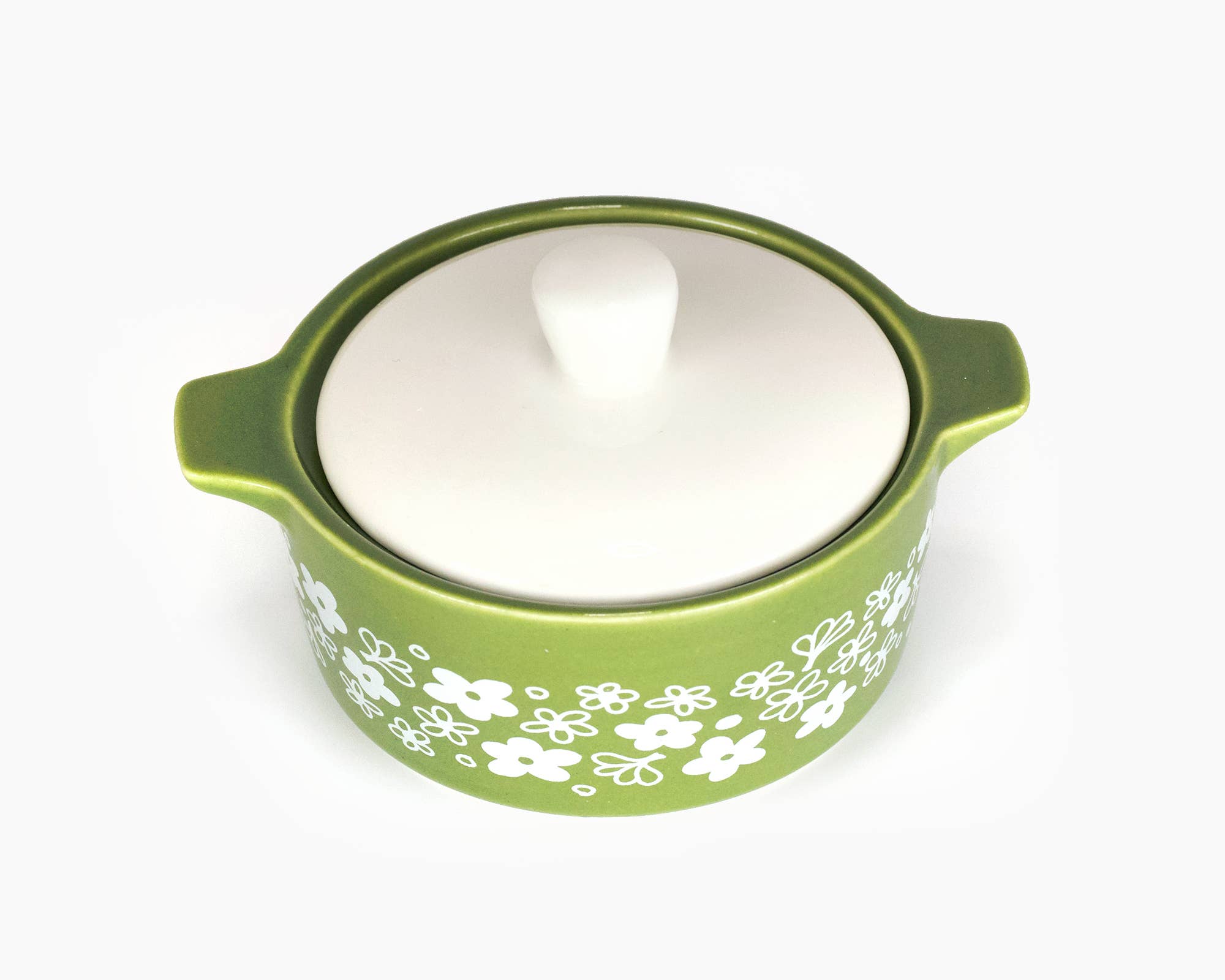 Pyrex-Inspired Spring Blossom Casserole Ceramic Trinket Box