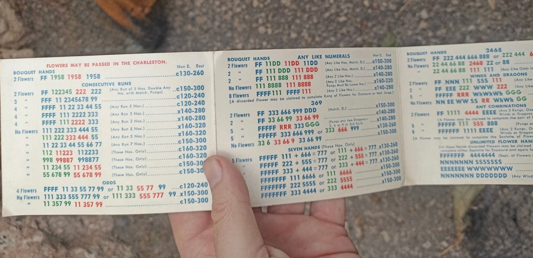 Vintage Mahjong Card Round! 1959 Card!