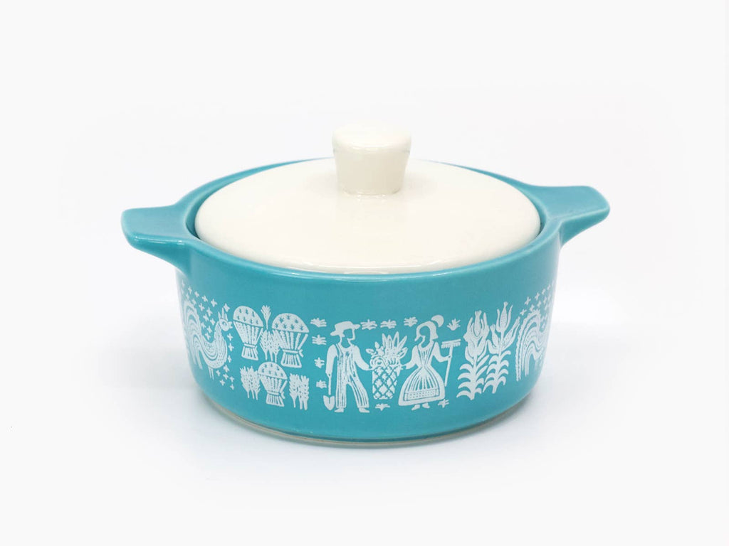 Pyrex-Inspired Butterprint Casserole Ceramic Trinket Box