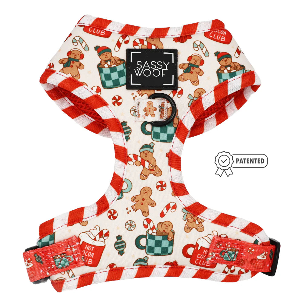 DOG ADJUSTABLE HARNESS - HOT COCOA CLUB