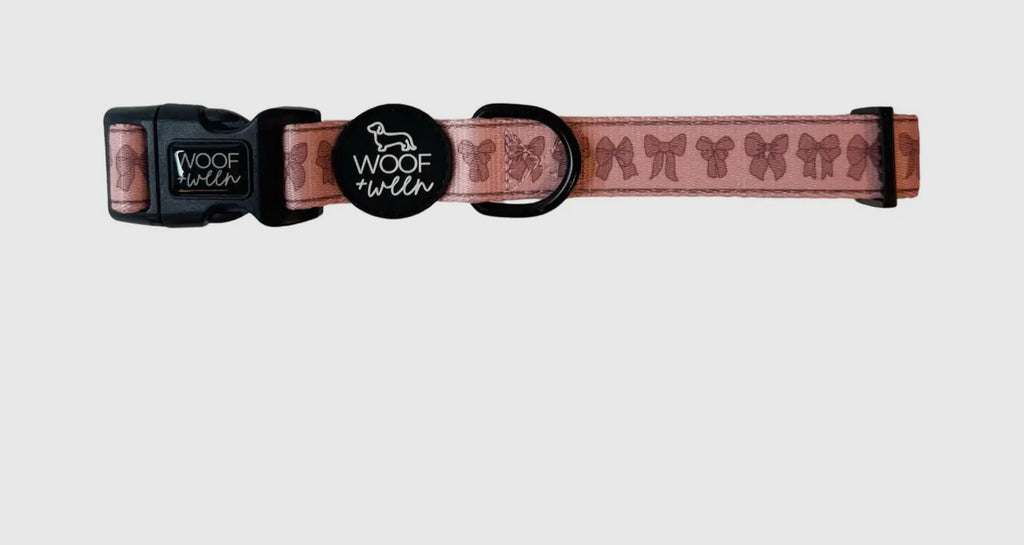 DOG COLLAR- PINK BOWS