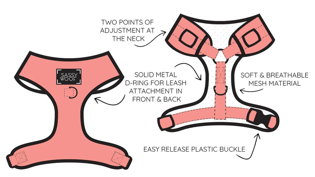 DOG ADJUSTABLE HARNESS - WHOLE MILK