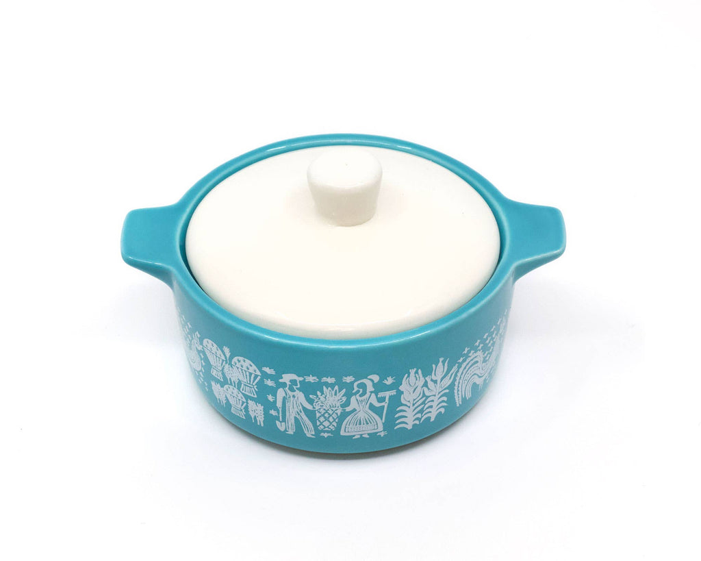 Pyrex-Inspired Butterprint Casserole Ceramic Trinket Box