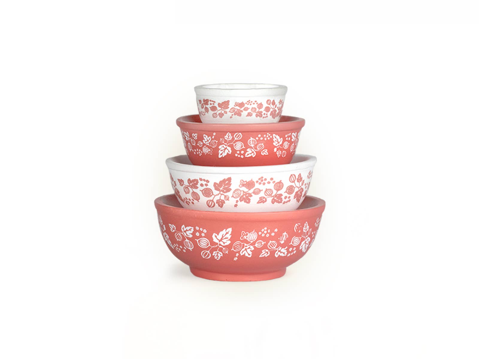 Mini Pyrex-Inspired Mixing Bowls – Retro Stackable Set: Gooseberry