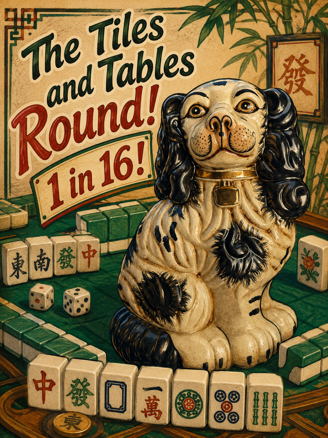 The Tiles and Tables Round! 16 chances- One stunning mahjong set!
