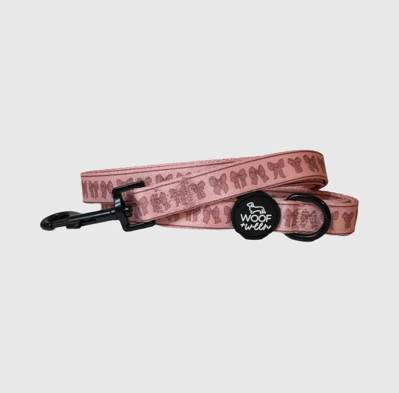 DOG LEASH - PINK BOWS