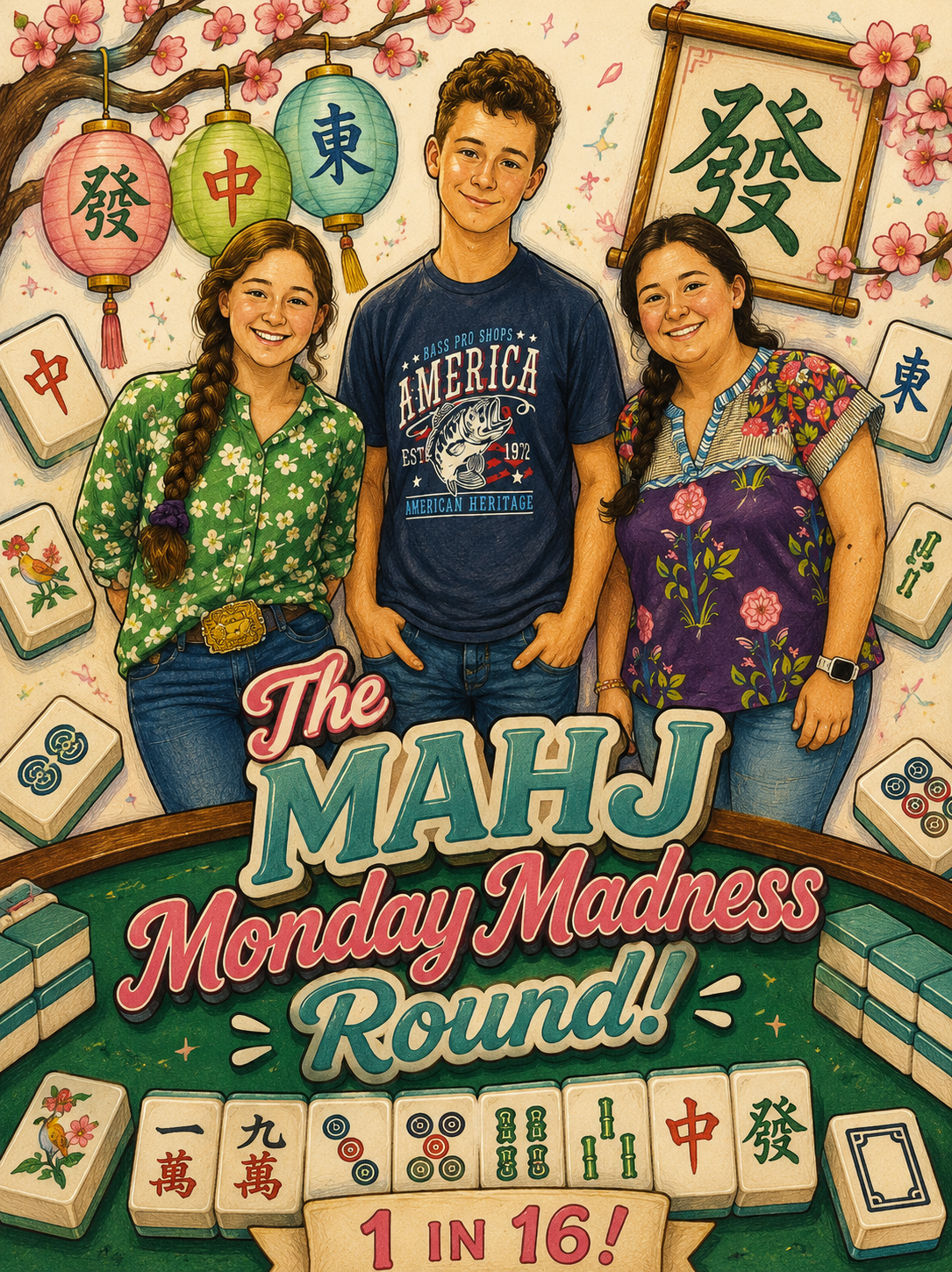The Mahj Monday Madness Round! 16 chances- One stunning mahjong set!