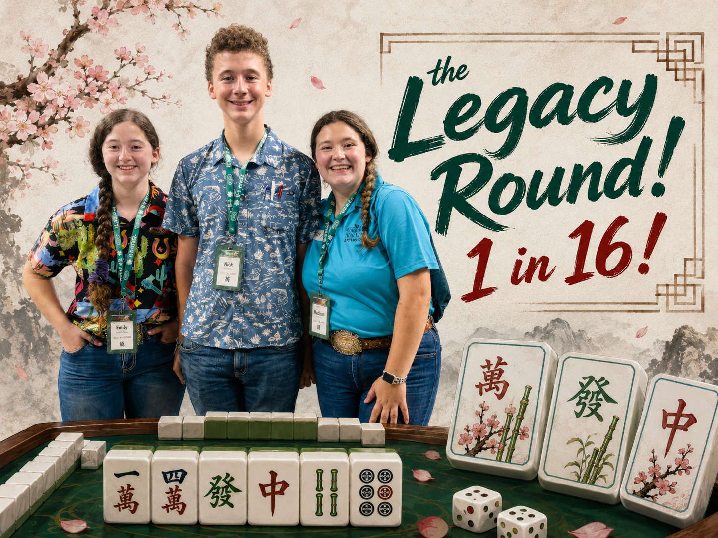 The Legacy Round! 16 chances- One stunning mahjong set!