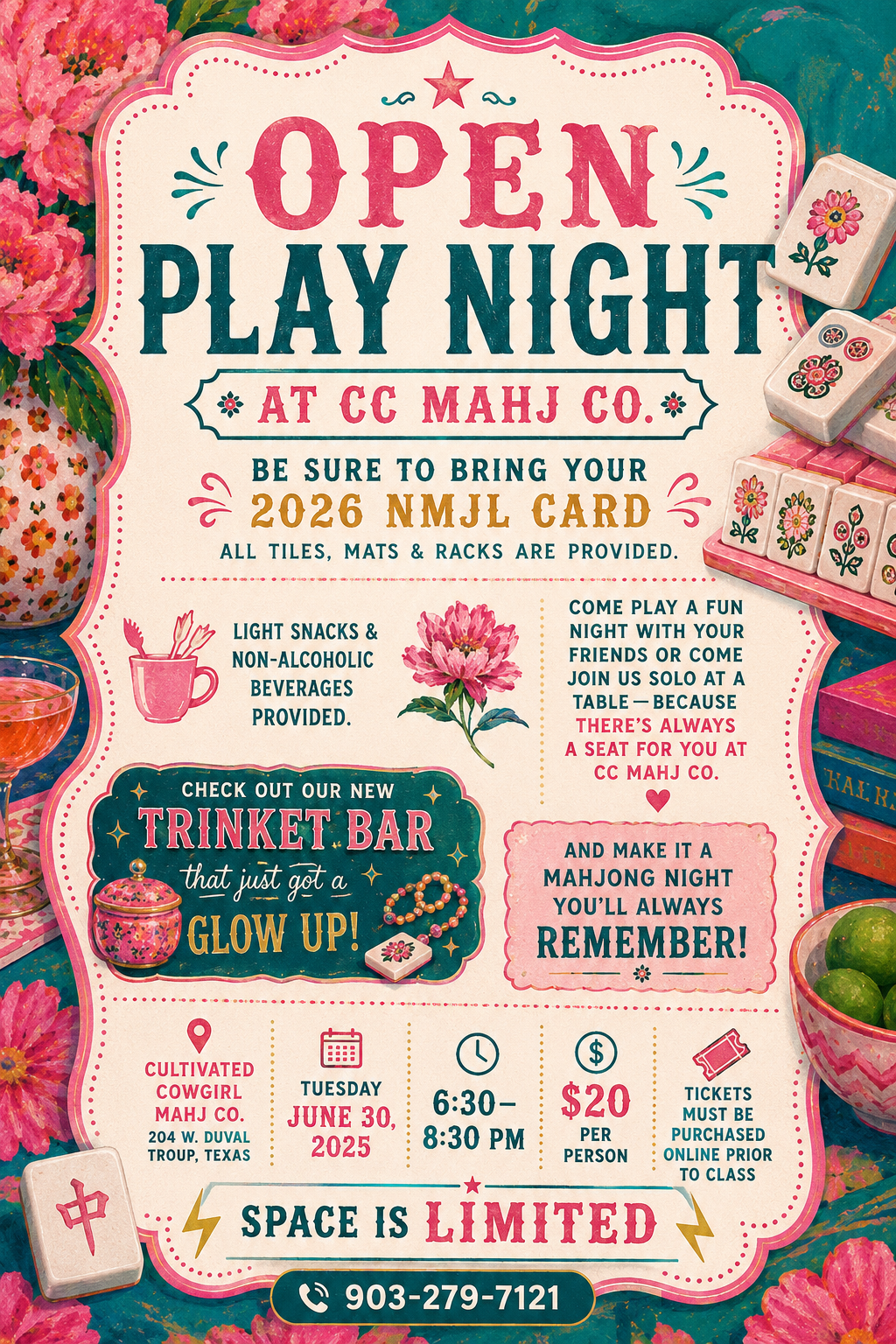 Open Play Night at CC Mahj Co.