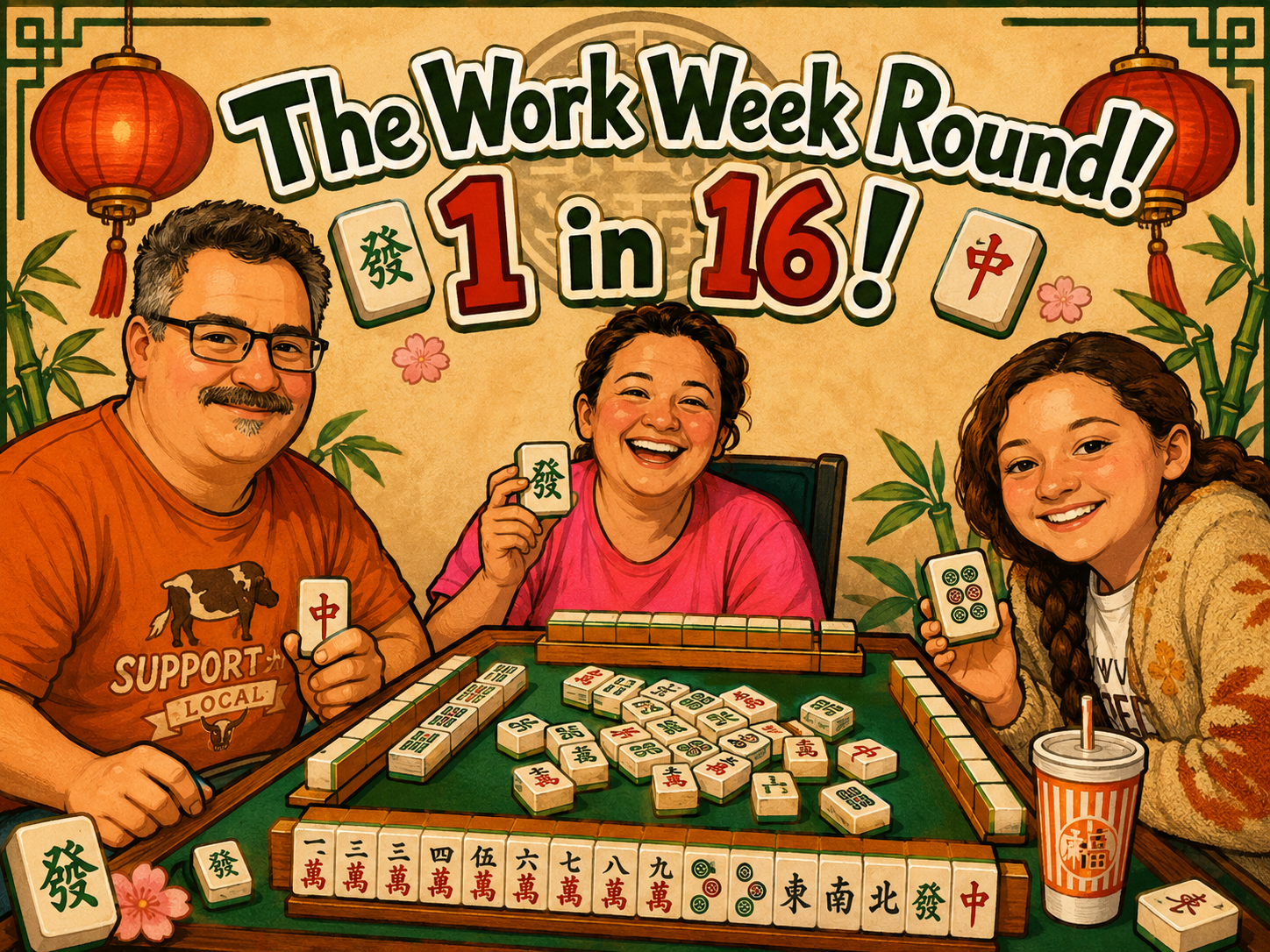 The Work Week Round! 16 chances- One stunning mahjong set!