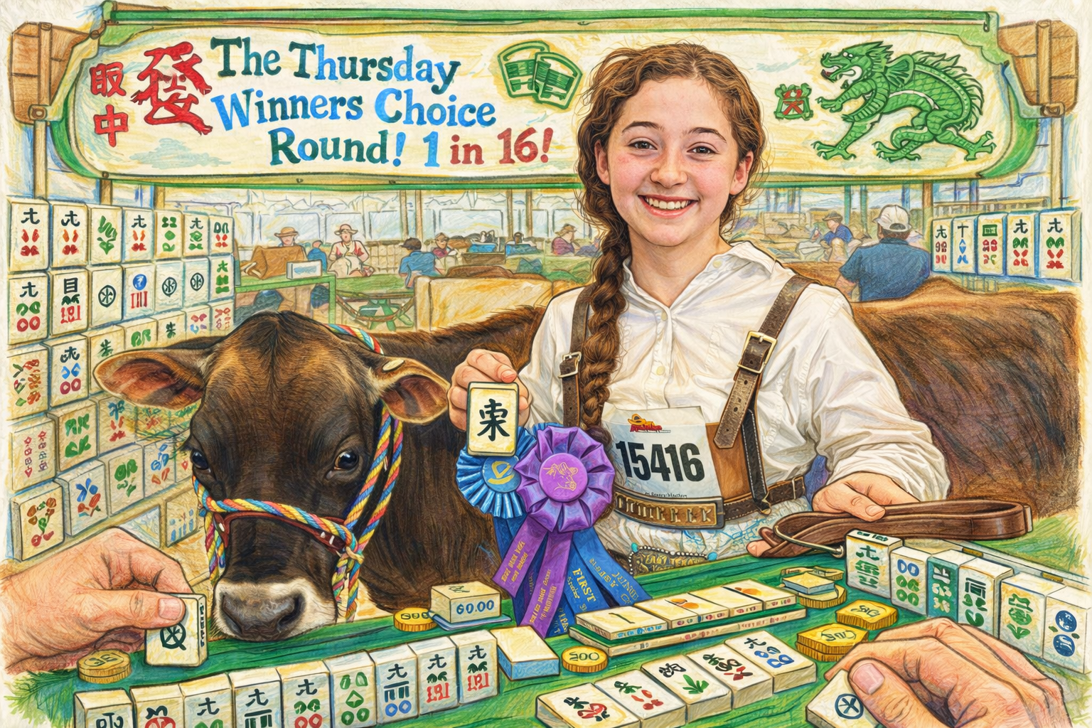 The Thursday Winners Choice Round! 16 chances- One stunning mahjong set plus a bonus ticket!