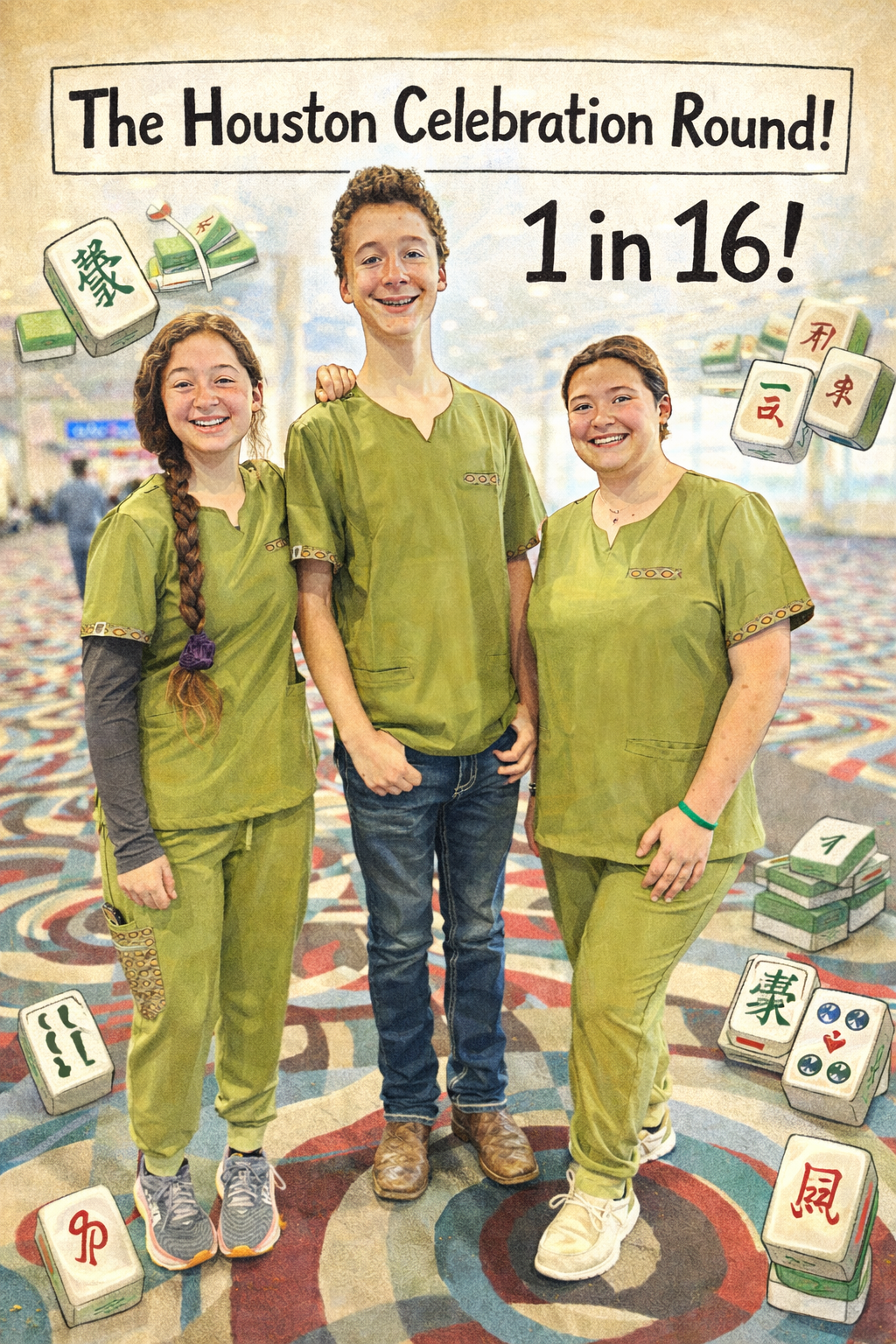The Houston Celebration Round! 16 chances- One stunning mahjong set!
