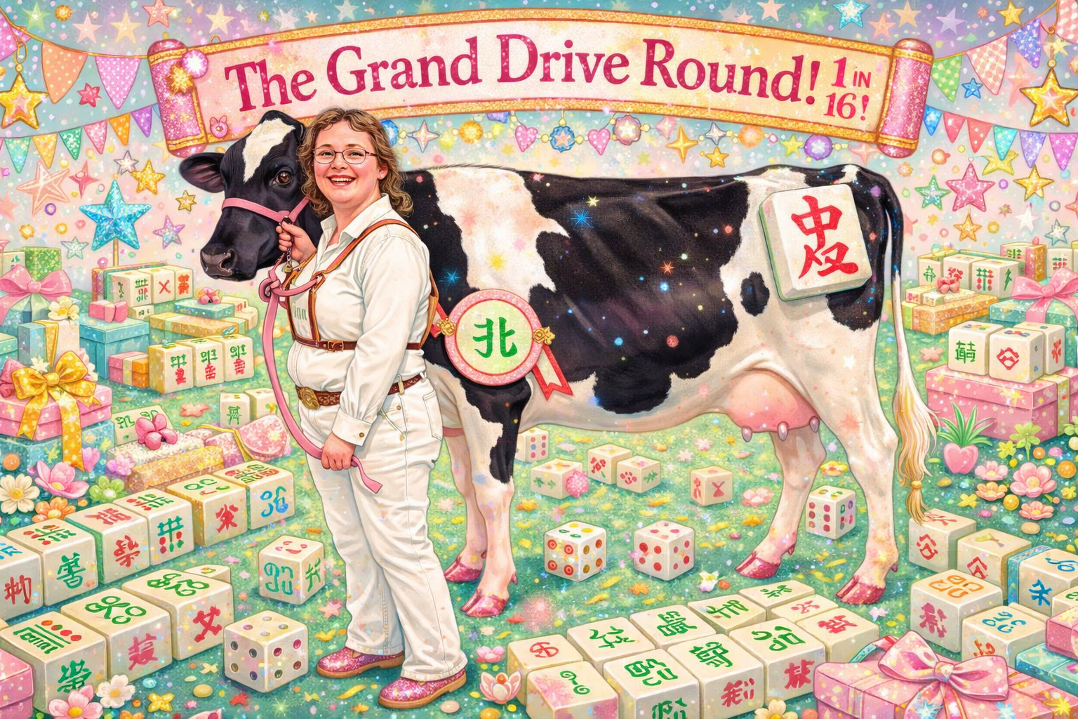 The GRAND DRIVE Round! 16 chances- TWO stunning mahjong sets plus a mat!