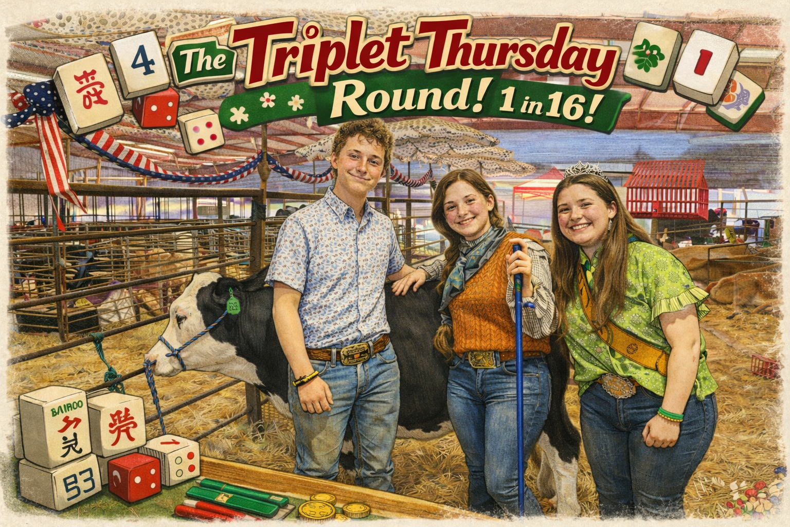 The Triplet Thursday Round! 16 chances- One stunning mahjong set!