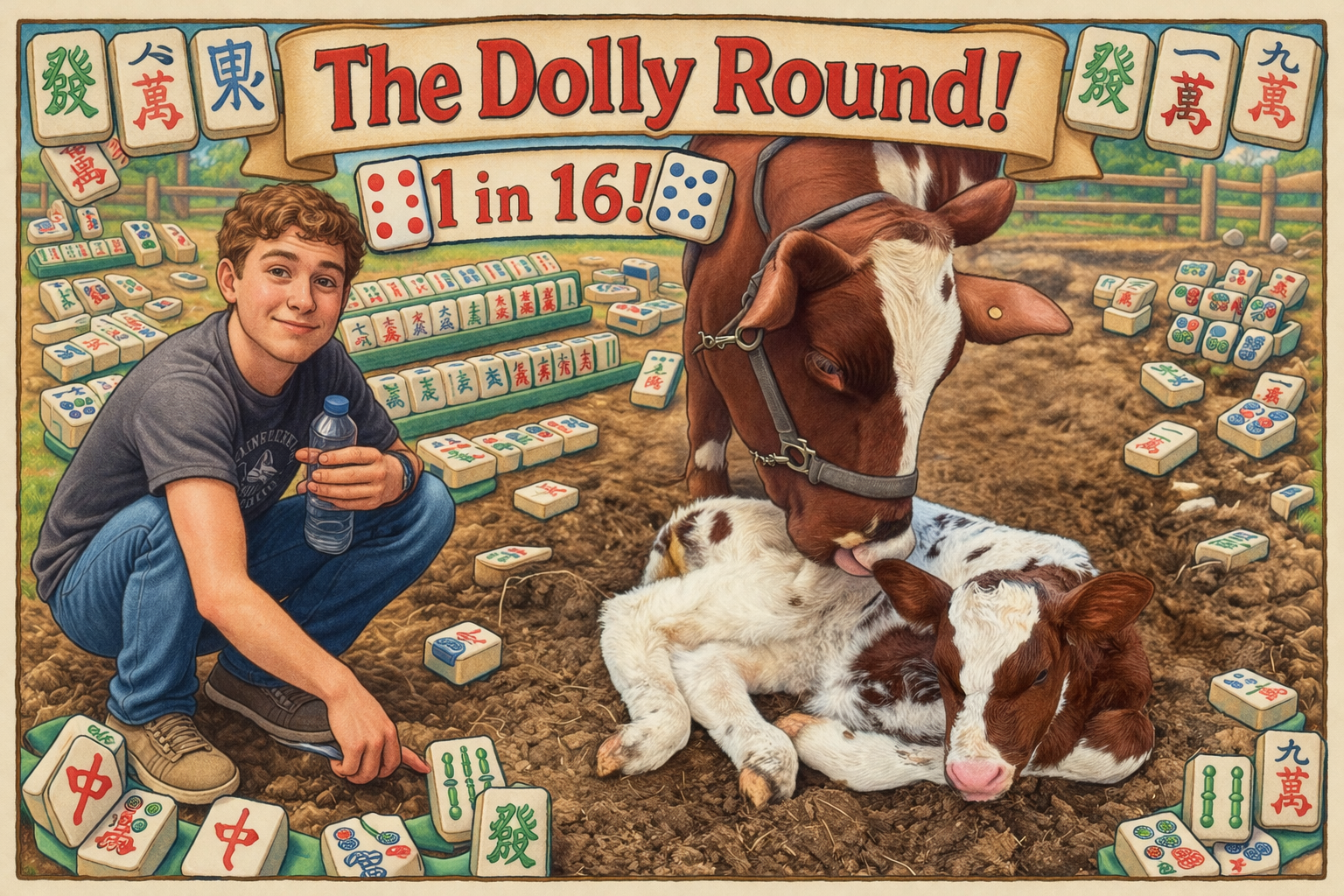 The Dolly Round! 16 chances- One stunning mahjong set!