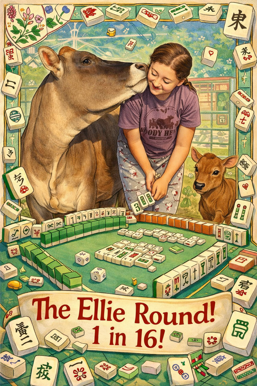 The Ellie Round! 16 chances- One stunning mahjong set!
