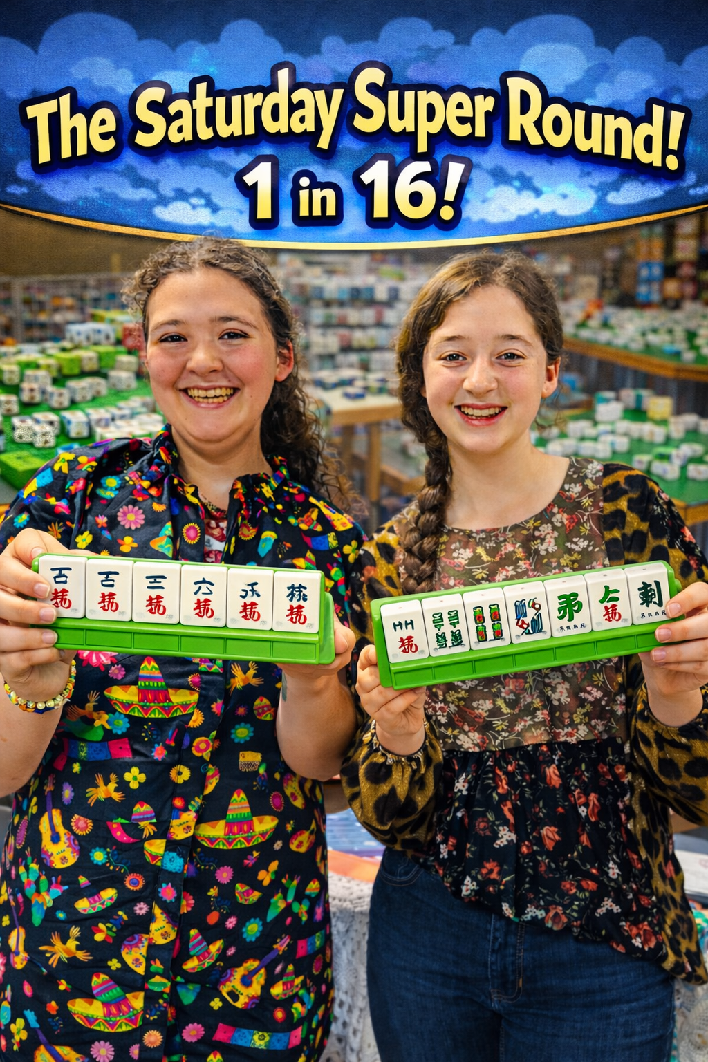 The Saturday Super Round! 16 chances- One stunning mahjong set!