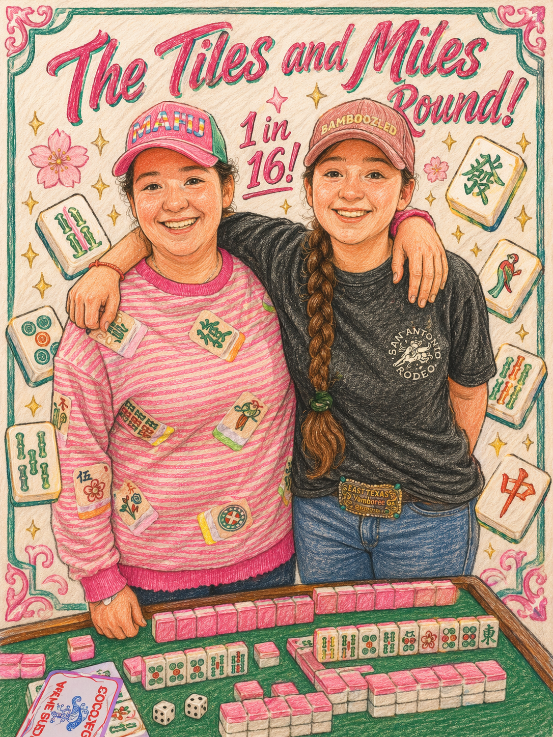 The Tiles and Miles Round! 16 chances- One stunning mahjong set!