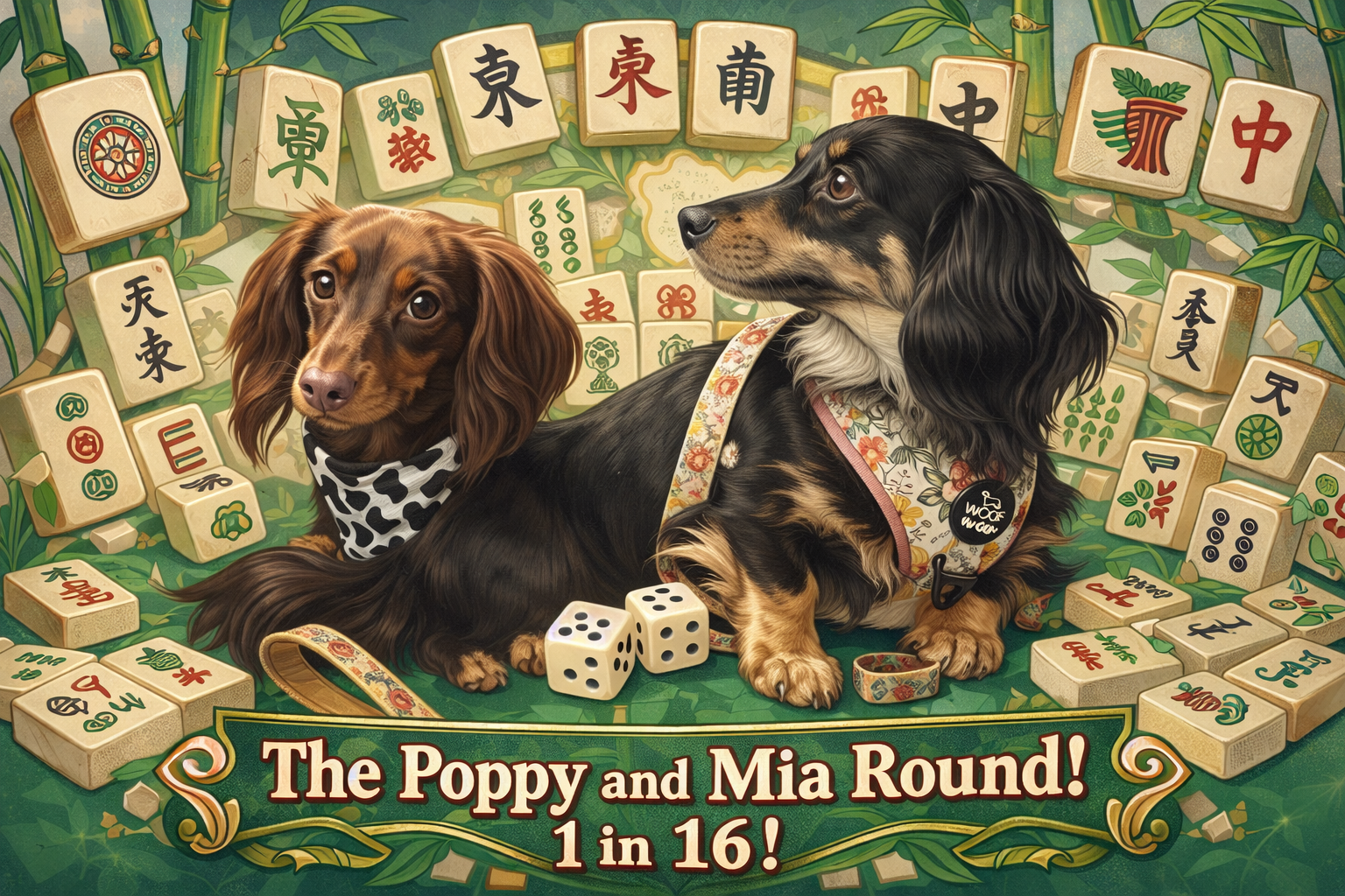 The Poppy and Mia Round! 16 chances- One stunning mahjong set!