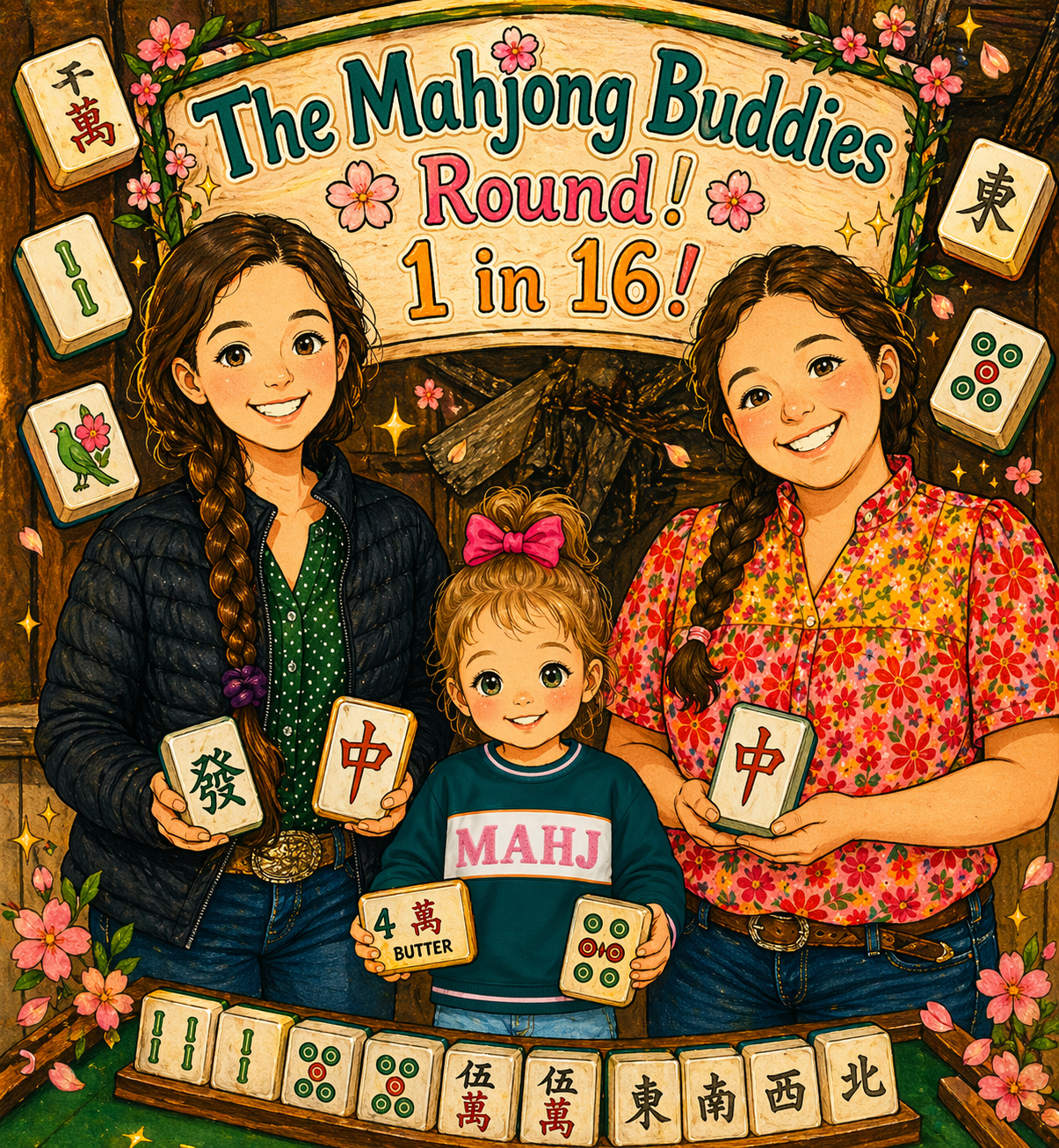 The Mahjong Buddies Round! 16 chances- One stunning mahjong set!