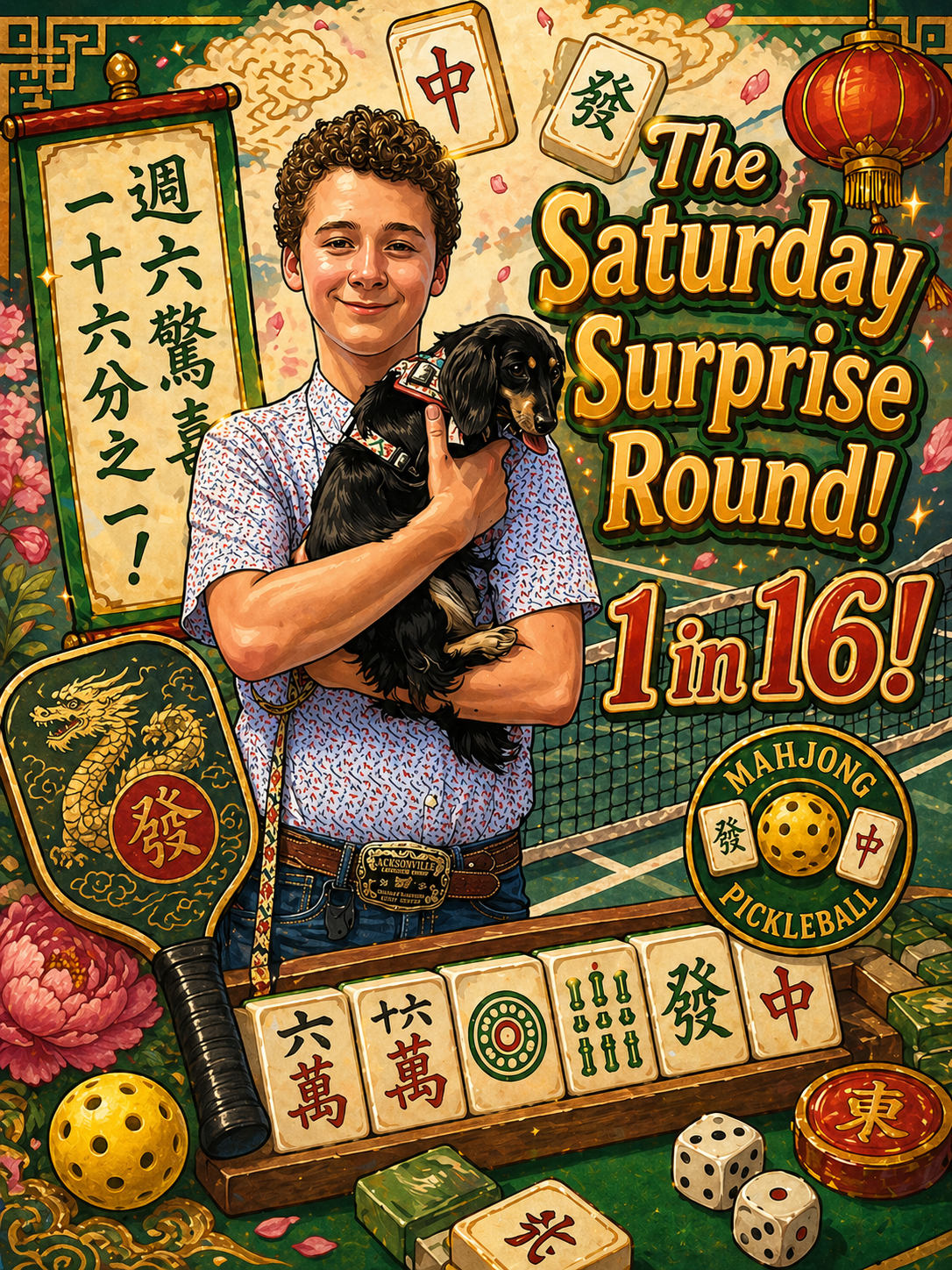 The Saturday Surprise Round! 16 chances- One stunning mahjong set!