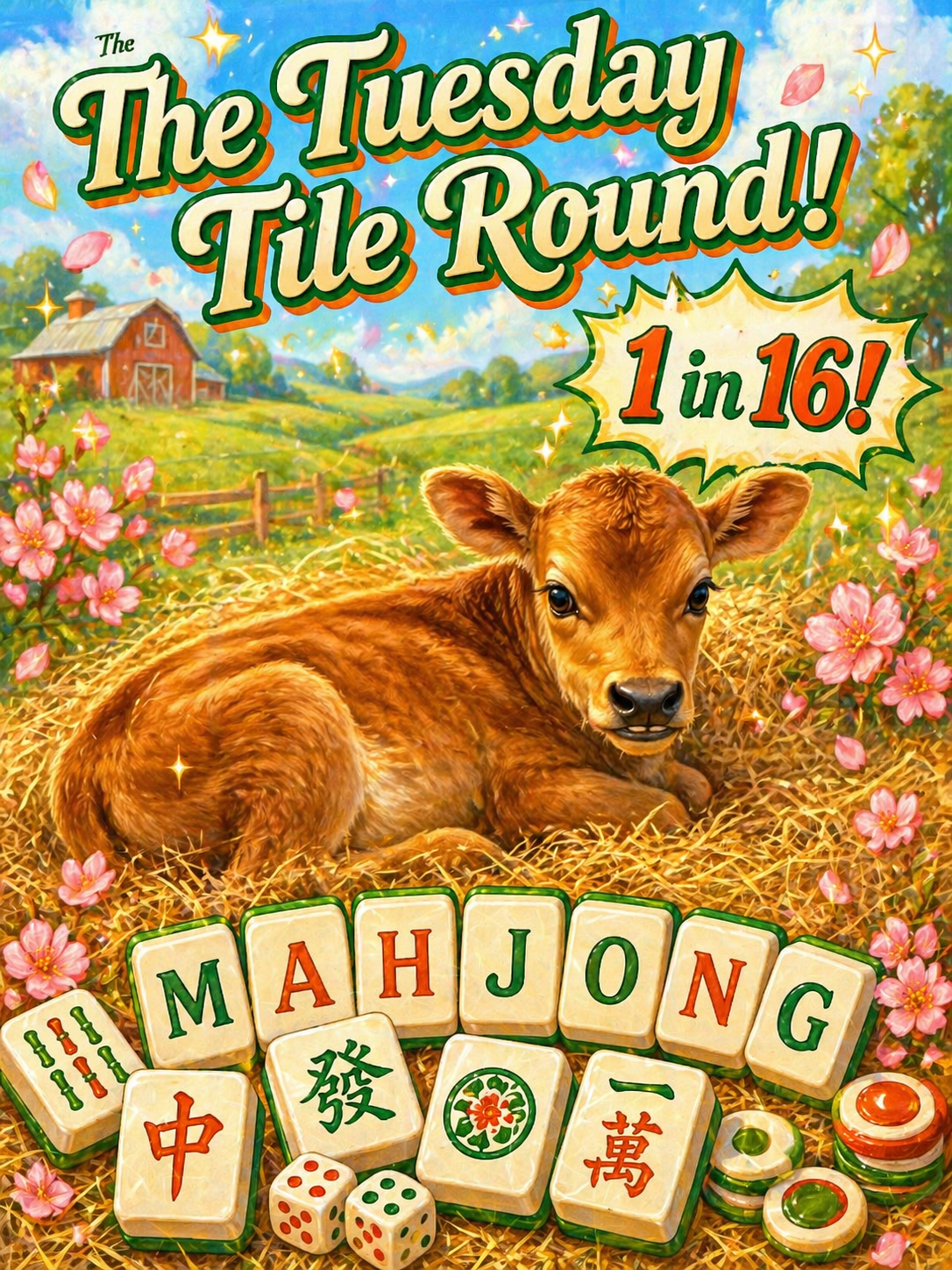 The Tuesday Tile Round! 16 chances- One stunning mahjong set!