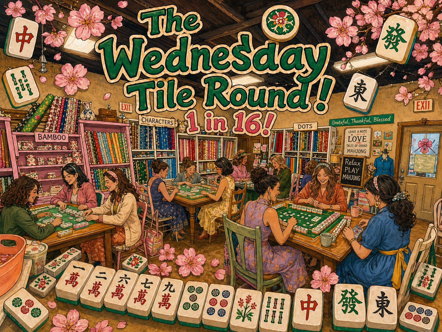 The Wednesday Tile Round! 16 chances- One stunning mahjong set!