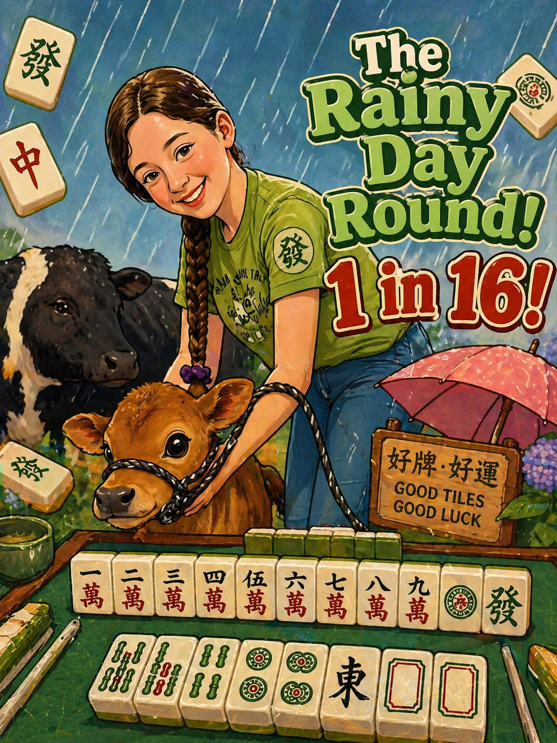The Rainy Day Round! 16 chances- One stunning mahjong set!