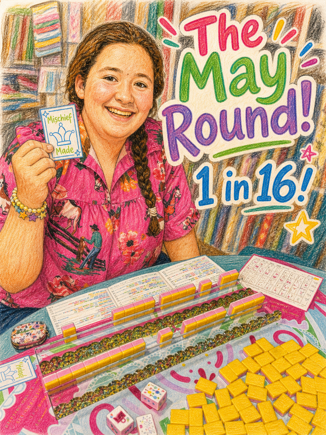 The May Round! 16 chances- One stunning mahjong set!