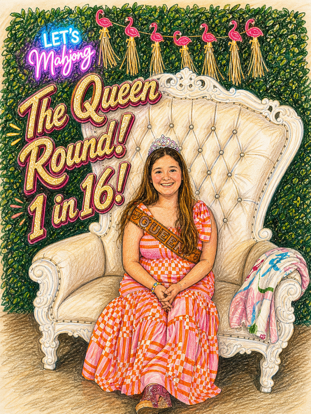 The Queen Round! 16 chances- One stunning mahjong set!