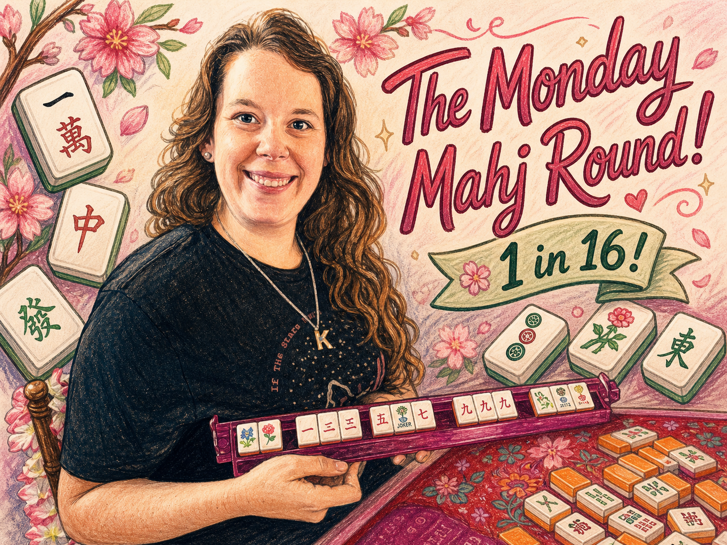 The Monday Mahj Round! 16 chances- One stunning mahjong set!
