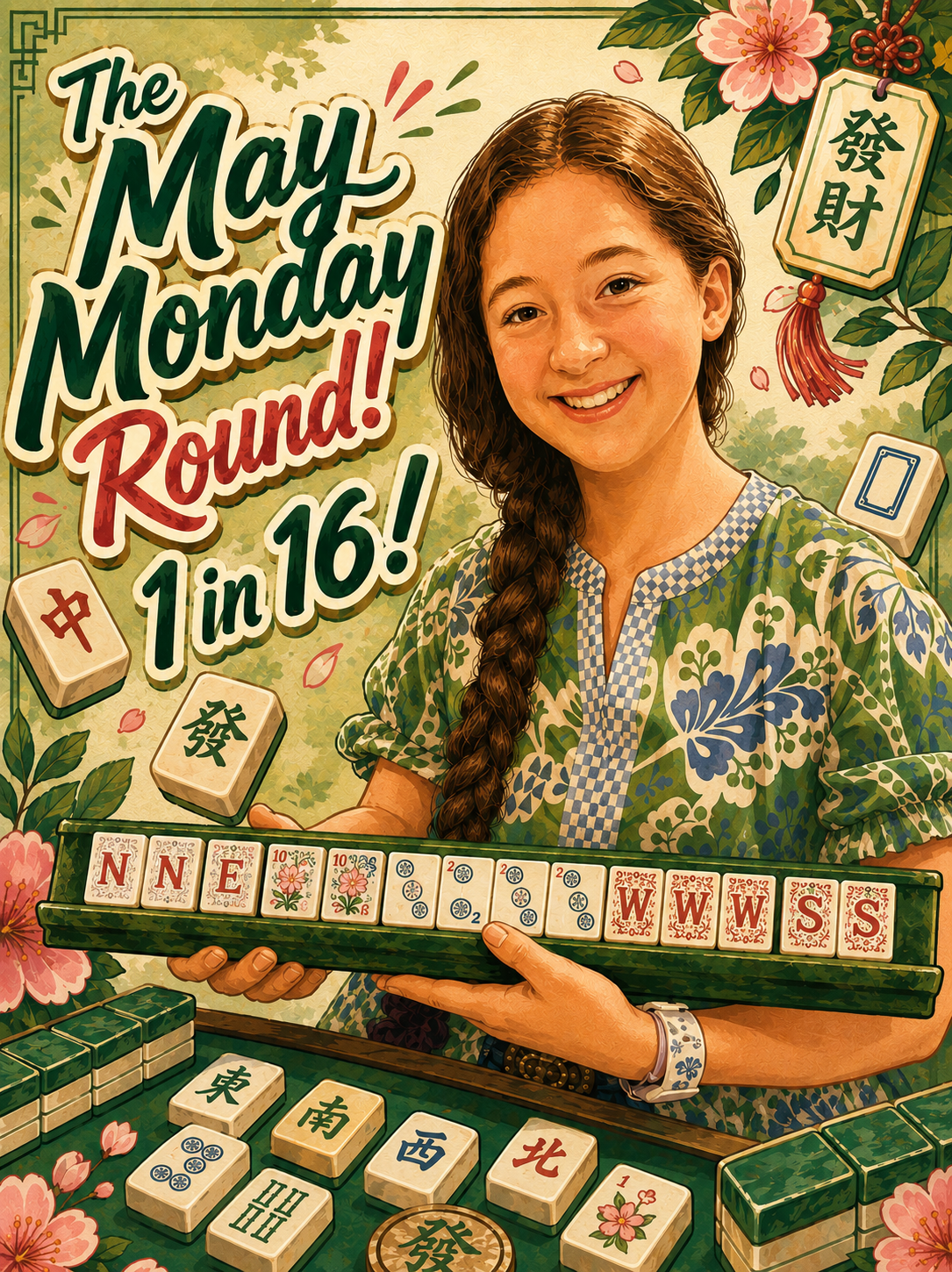 The May Monday Round! 16 chances- One stunning mahjong set!