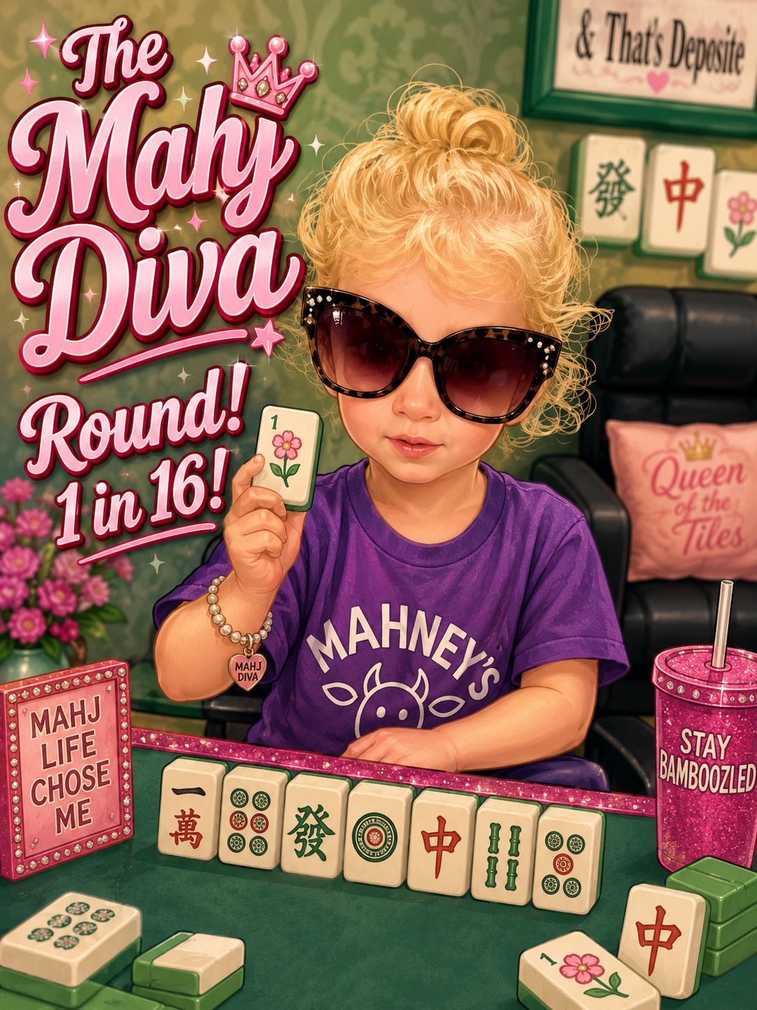 The Mahj Diva Round! 16 chances- One stunning mahjong set!