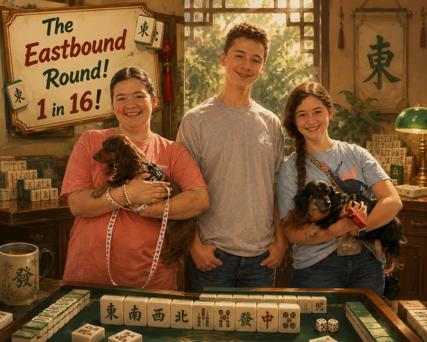 The Eastbound Round! 16 chances- One stunning mahjong set!