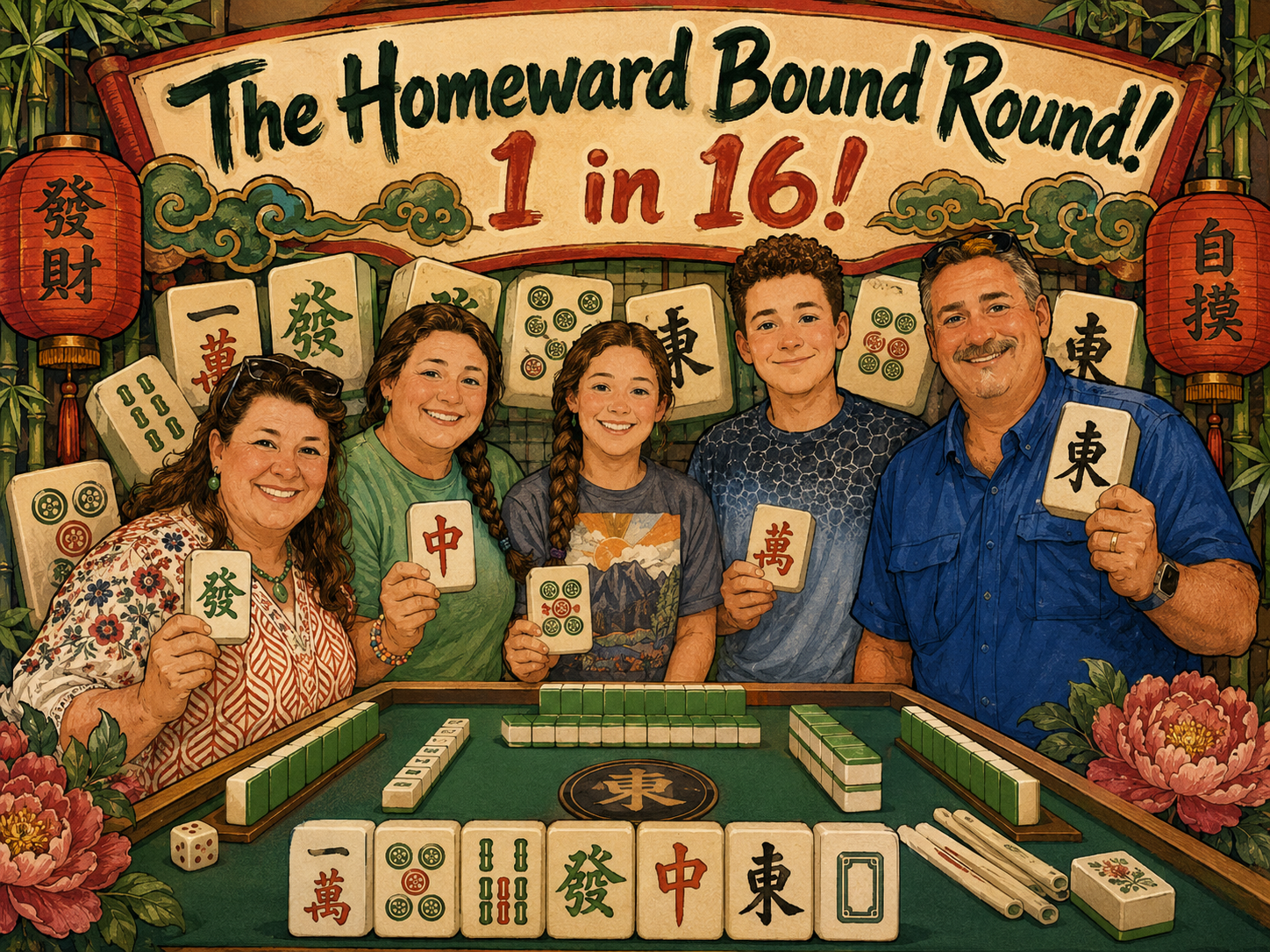 The Homeward Bound Round! 16 chances- One stunning mahjong set!