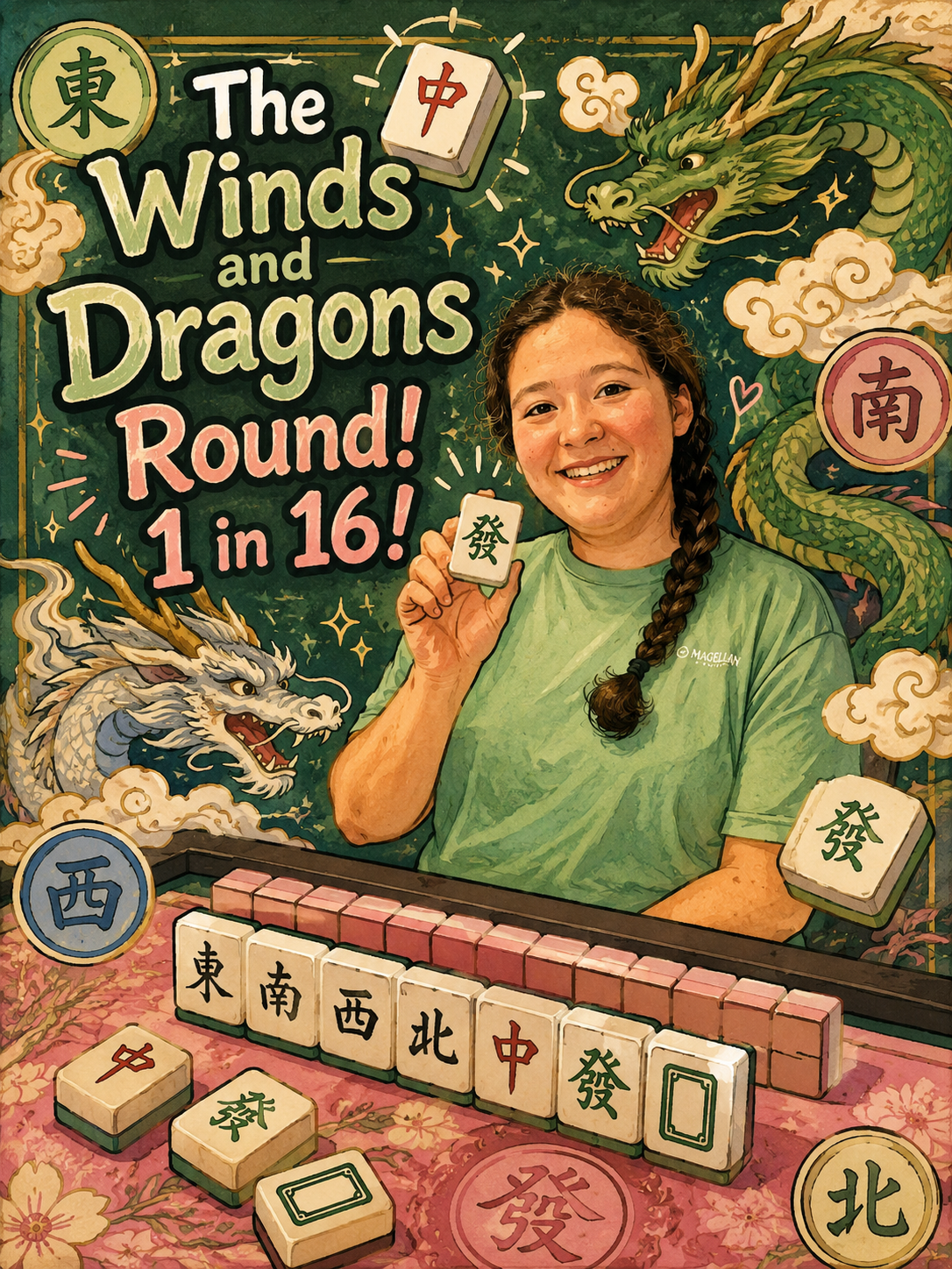 The Winds and Dragons Round! 16 chances- One stunning mahjong set!