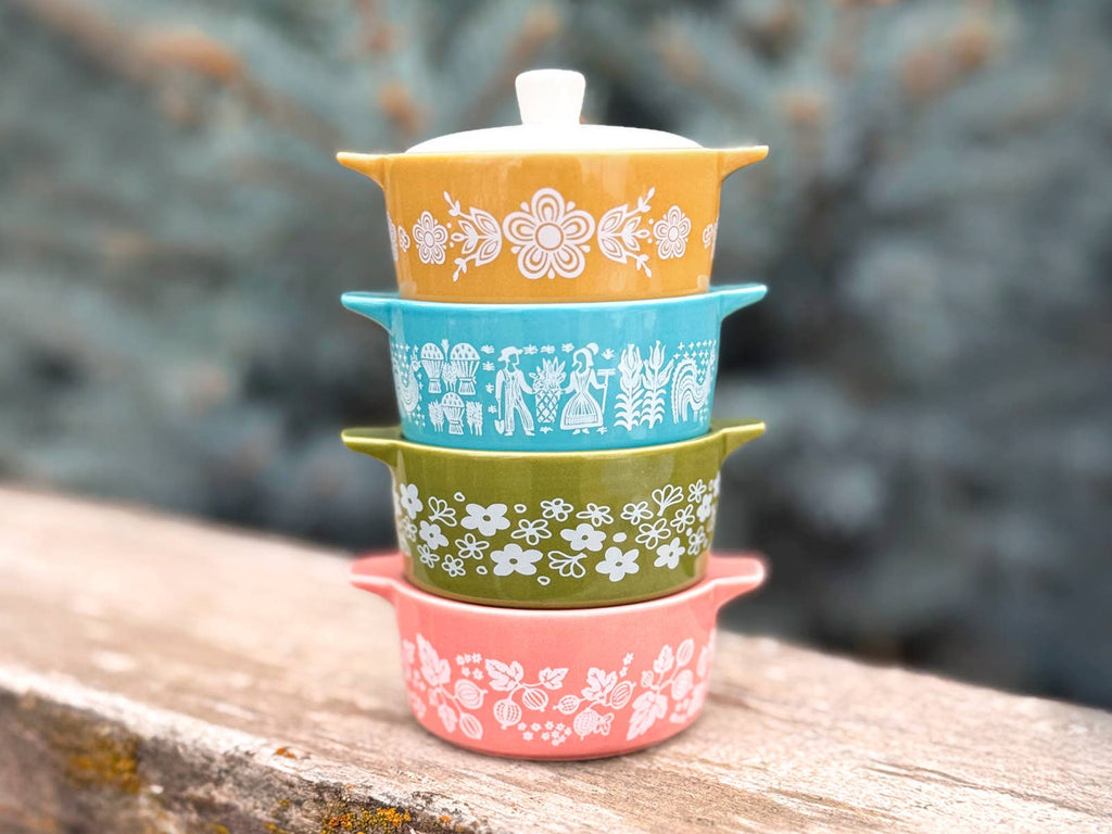 Pyrex-Inspired Gooseberry Casserole Ceramic Trinket Box